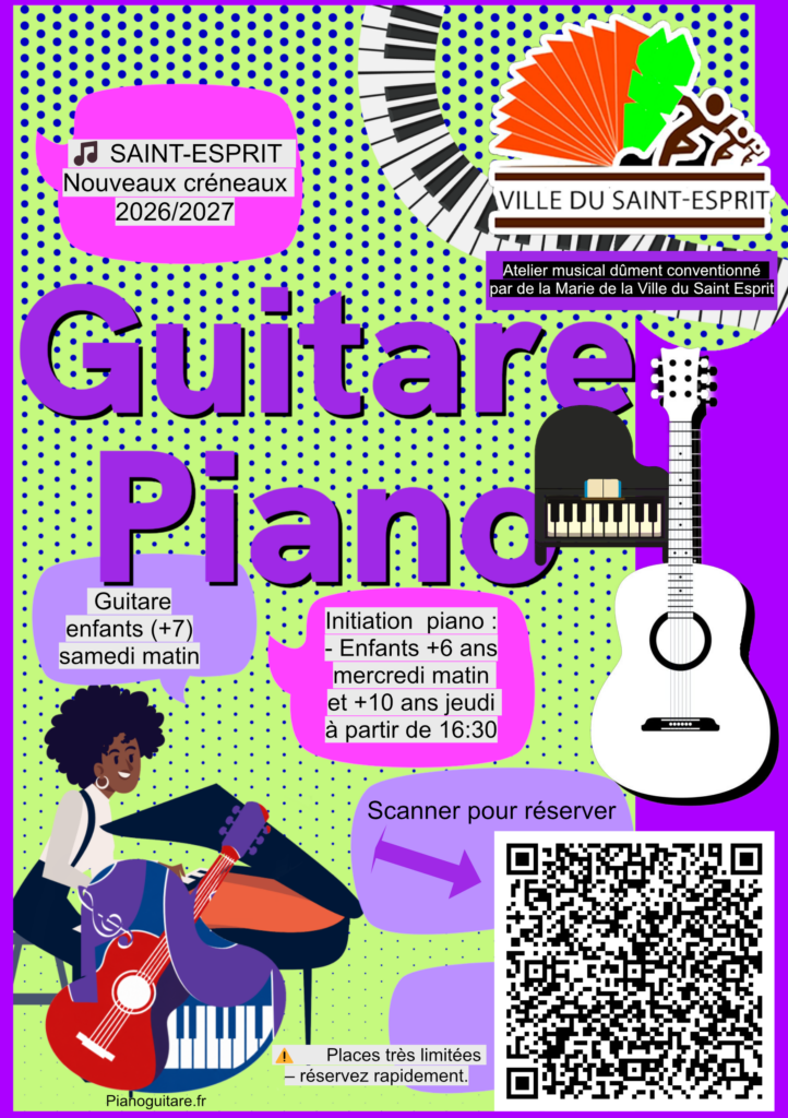 Cours de piano e guitare pour enfants et ados en Martinique