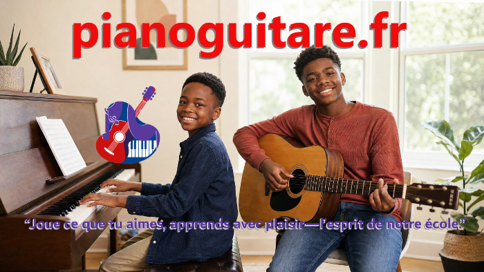 Enfant apprenant le piano et la guitare dans un atelier musical en Martinique – Cours près de Saint-Esprit et Saint-Joseph